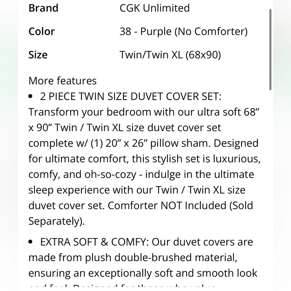 Luxurious Purple Bedding Set